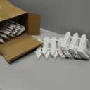 48 Pack White Garden Fence with 48 Fence Insert Lawn Picket Fence Garden Border Fence Decorative Plastic Fence Panels for Landscape Path Flowerbeds Plant Yard, 6.69'' L x 7.87'' H