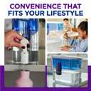 PUR 30-Cup Countertop Water Filter Dispenser, 1 Genuine PUR Filter, 2-in-1 Powerful Filtration, Lasts 2 Months or 40 Gallons, Dishwasher Safe, White/Blue (DS1800Z)
