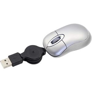 Mini USB Wired Mouse,Retractable Cable Tiny Small Mouse for 3-8 Years Kids Children,1600 DPI Optical Compact Travel Mice with 2.3-Foot USB Cord for Kid Laptop Computer (Silver)