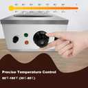 Commercial Food Warmer, 3 Tanks Chocolate Tempering Machine with Lid, Stainless Steel Electric Chocolate Melting Pot for Cheese Chocolate,1200 W