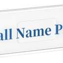 Acrylic 12 Pack Wall Name Plates Holder for Desks, AITEE 2x8 Clear Wall Mount Name Plate Display with 3M Tapes, Floating Door Name Plates Set for Office Home School Classroom Teacher