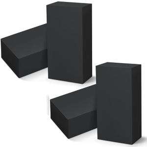 Colingmill 4 Pcs HDPE Plastic Block 2" x 3" x 6", Polyethylene Solid Plastic Block for Machining, Black Home Floor Improvement, Prototyping, DIY Projects, Engineering