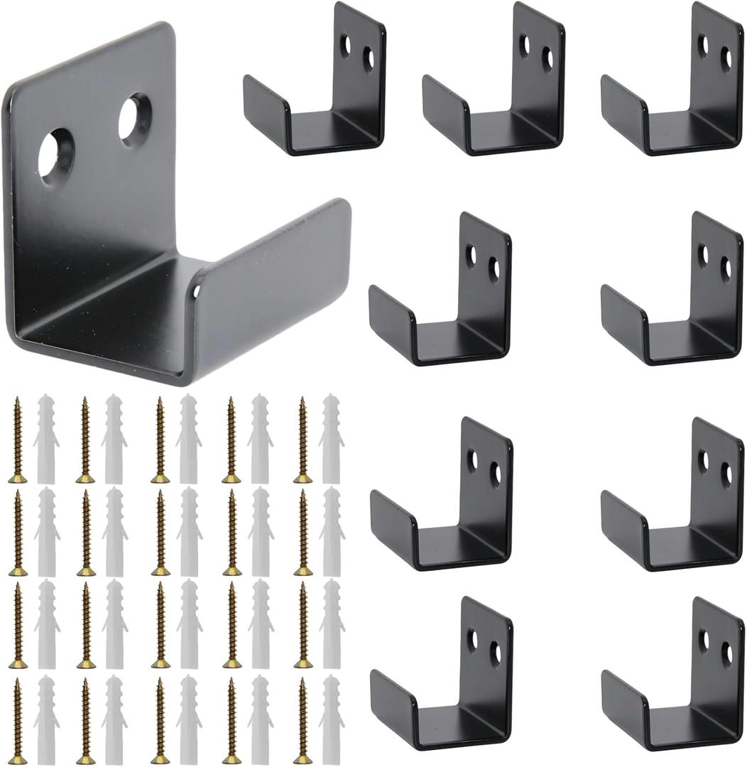 J Hooks for Hanging Mirror Clips/Brackets/Holders for Wall Mounting Frameless Mirror Mounting Hardware (10)