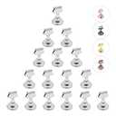 Urban Deco 16PK Table Number Holders Place Card Holders 1.7 Inch Table Card Holders Steel Card Holders for Photos, Food Signs, Memo Notes, Weddings, Restaurants, Birthdays(Silver)
