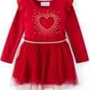The Children's Place baby girls Heart Mesh Tutu Dress (4T, Love)