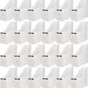 Limitliho 24 Pack White Cardboard Magazine File Holder for Desk, Shelves, Office or Home, Vertical Book Bins for Classroom and Library Use, 10.6'' H10.2'' L 3.5''W Folder Organizer Box