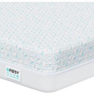 4 in 1 Crib Mattress, 6" Dual Sided Memory Foam Toddler Bed Mattress, Cotton Heat & Tencel Cooling Cover, Firm Breathable Baby Mattress for Infant & Toddler, Waterproof Linning & Washable