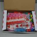 Valentines Day Gifts for Kids - 24 Pack Giant Lollipop Valentines Kit with Cards Slap Bracelets Pencils Stickers Erasers Stampers Sharpener for Classroom Exchange School Boys Girls Party Favors