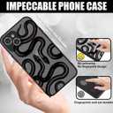 Compatible for iPhone 15 Case with Bling Camera Lens Protector Cute Fashion Luruxy Black Snake 3D Pattern Slim Shockproof iPhone 15 Case for Women Girls Men Boys