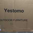 Yestomo Beach Chairs for Adults Heavy Duty, Compact Portable Lay Flat Folding Chair with Backpack Straps and Large Cooler Pouch, Support to 350LBS (Stripes_Blue&Cyan), 12.6" X 20.5" X 26.5"