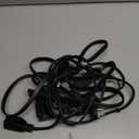 Elecan Flat Plug Extension Cord 6 Ft 2 Pack with Slim Space-Saving Plug Design, Thin Flat Cable Low Profile Power Cord 3 Prong Grounded Wire, 16 Gauge 13 A/125 V-Black-ETL Certified