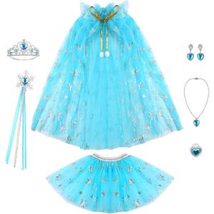 Princess Dresses for Girls 4-6,Princess Dress Up Clothes Cape Skirt Toys for Girls,Easter Birthday Gift for Girl 3-6