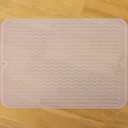 MicoYang Silicone Dish Drying Mat for Multiple Usage,Easy clean,Eco-friendly,Heat-resistant Silicone Mat for Kitchen Counter or Sink,Refrigerator or drawer liner Translucent L 16 inches x 12 inches