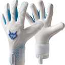 WVVOU Professional Goalkeeper Gloves for Adults and Youth Soccer Goalie Gloves Breathable Soccer Gloves High Performance Guantes De Portero with 4+3mm Sticky Super Grip Latex Palm (10, White)