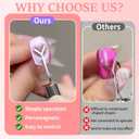 5 x 5 Pcs Heart Magnet for Cat Eye Gel Polish, Cat Eye Magnetic Nail Art Tool SetMagnet Sticks with Y-Shaped Guide for Nails, Magnetic Nail Art Tool for Stunning Cat Eye Effect, DIY Manicure Kit