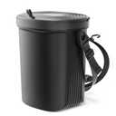 Trash Can for Car Garbage: Leakproof Silicone Car Waste Bin w/Lid for Drivers and Passengers; 1.9 Gallon Garbage Container for Vehicle, Sedan, SUV, Van, MPV & Truck (Black)