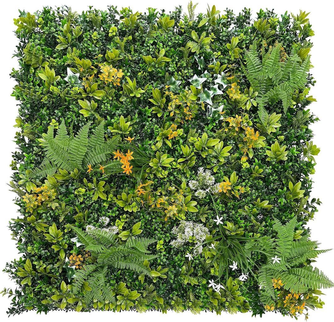 ODTORY Artificial Boxwood Hedges Panels Roll,40'' x 40'' in(11.5 sqft) UV-Anti Faux Greennery Grass Wall Privacy Backdrop Fence Screen for Garden Fence Covering Privacy, Outdoor Indoor Home Decor
