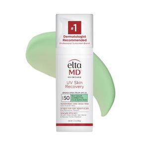 EltaMD UV Skin Recovery Face Sunscreen with Zinc Oxide, All Mineral, Safe for Sensitive Skin SPF 50 (Green Tinted)