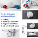 Upgrade W11101906 W11210463 Washer Water Inlet Valve Compatible with Whirlpool Amana Crosley Maytag, Replaces W10701461 W10883458 W10869803 W11038696 AP6329219
