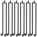 6 Pack U Shape 39.6" Stair Balusters with Adjustable Top Bracket for Staircase Interior, Side Mount Industrial Wrought Iron Balusters for Stair Handrail Porch Deck Railing Outdoor Steps