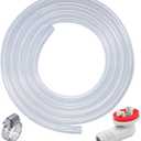 Improved Window Air Conditioner Drain Kit,AC Drain Hose Elbow Fitting(3/5-Inches) & 10Feet Improved Clear Vinyl Tube for Universal Mini-Split AC Unit & Window Air Conditioning Unit