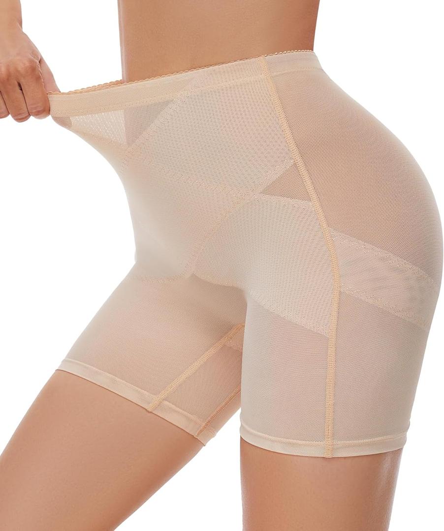 SIMIYA Thong Shapewear Tummy Control for Women High Waist Stay-Put Body Shaper Beige XL