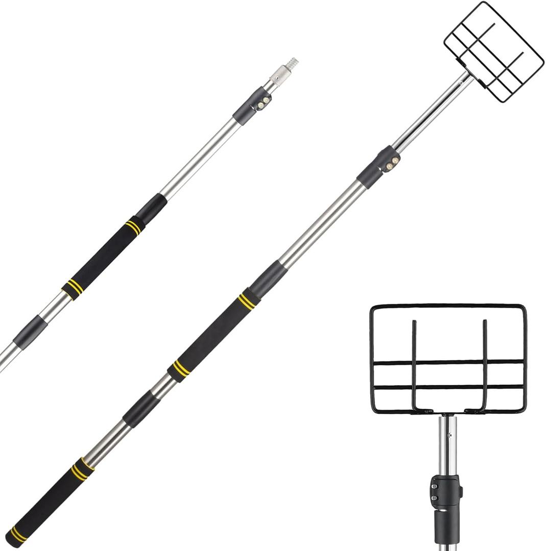 Edge Protector Handle, Board Corner Edge Protector Pole V Shaped Edge Guards Adjustable for Flatbed Cargo with Sponge Grip4.3-8.7ft
