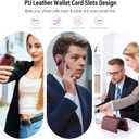 ASAPDOS for Google Pixel 9a Case with Card Holder,PU Leather Shockproof Flip Case with RFID Blocking Card Holder and Kickstand for Men Women Brown