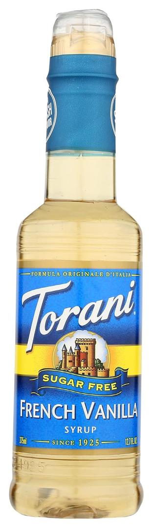 Torani French Vanilla Syrup, Sugar Free, 12.7 Fluid Ounces (Pack Of 4) (EXP 10/16/27)
