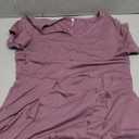 Women's 2025 Summer Short Sleeve Dresses Casual Loose Fit Swing T Shirt Dress V Neck Sundress with Pockets, Small