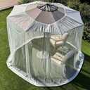 Mosquito Net for Umbrella 11 FT | Large Sizes & Fabric Designed for Outdoors | Insect House Screen Netting for Patio, Porch & Garden Terrace | Outside Canopy Bug & Fly Protection Enclosure (White)