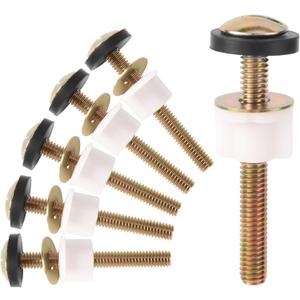 6 Pack Toilet Seat Screws Replacement Kit, Heavy Duty Universal Toilet Seat Bolts Fastener Compatible with Kohler Standard TOTO, with Plastic Nuts & Washers Parts Fixing Hardware