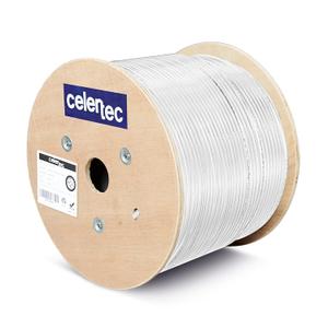 Celertec CAT6A Ethernet Cable, 1000ft, 23AWG Solid Bare Copper, UTP Unshielded Twisted Pair, CMR Riser Rated &ETL Listed, 650Mhz/10 Gigabit Network Speed, Bulk Ethernet Cable-White