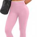 TDIFFUN Women Workout Sets 2 Piece Seamless Scrunch Butt Lifting Leggings Padded Sports Bra Matching Set Gym Yoga Outfits (Pink, Medium)