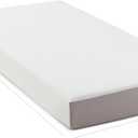 Amazon Basics Memory Foam Mattress, Soft Plush Feel, Breathable, Contours to Body, 8 Inch, Twin, White/Grey