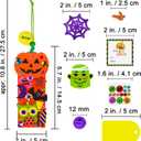 Winlyn 24 Sets Halloween Craft Kits Fall Crafts DIY Monster Spider Jack-O-Lantern Bookmark Ornaments Art Sets Foam Stickers Arts and Crafts for Kids Classroom Activities Party Favors Trick-or-Treaters