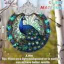 Peacock Stained Glass Orament - Christmas Ornament - Christmas Decorations for Tree - Holiday Present ldeas - Gift Exchange