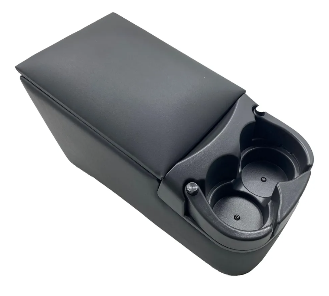 Universal Truck Bench Seat Console with Cup Holders, Grey