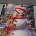 Christmas Snowman Christmas Wall Art Snowman Christmas Winter Canvas Print Posters Christmas Decor Forest Wall Art Seasonal Decor Art (1) 12x18inch(30x45cm)