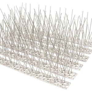 Bird Spikes for Pigeons 304 Stainless Steel Small Birds Anti Bird Spike Metal Bird Deterrent Spikes Fence Spikes Cover 25 Feet (23 Pack Uninstalled)