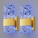 Wall Sconces Set of 2, Smart Dimmable LED Wall Sconces RGB 3000K-6000K, Hardwired Wall Sconce with Alexa,Remote Control, for Home Wall Decoration in Bedroom, Living Room,Hallway,Porch (9IN (2 Pack))