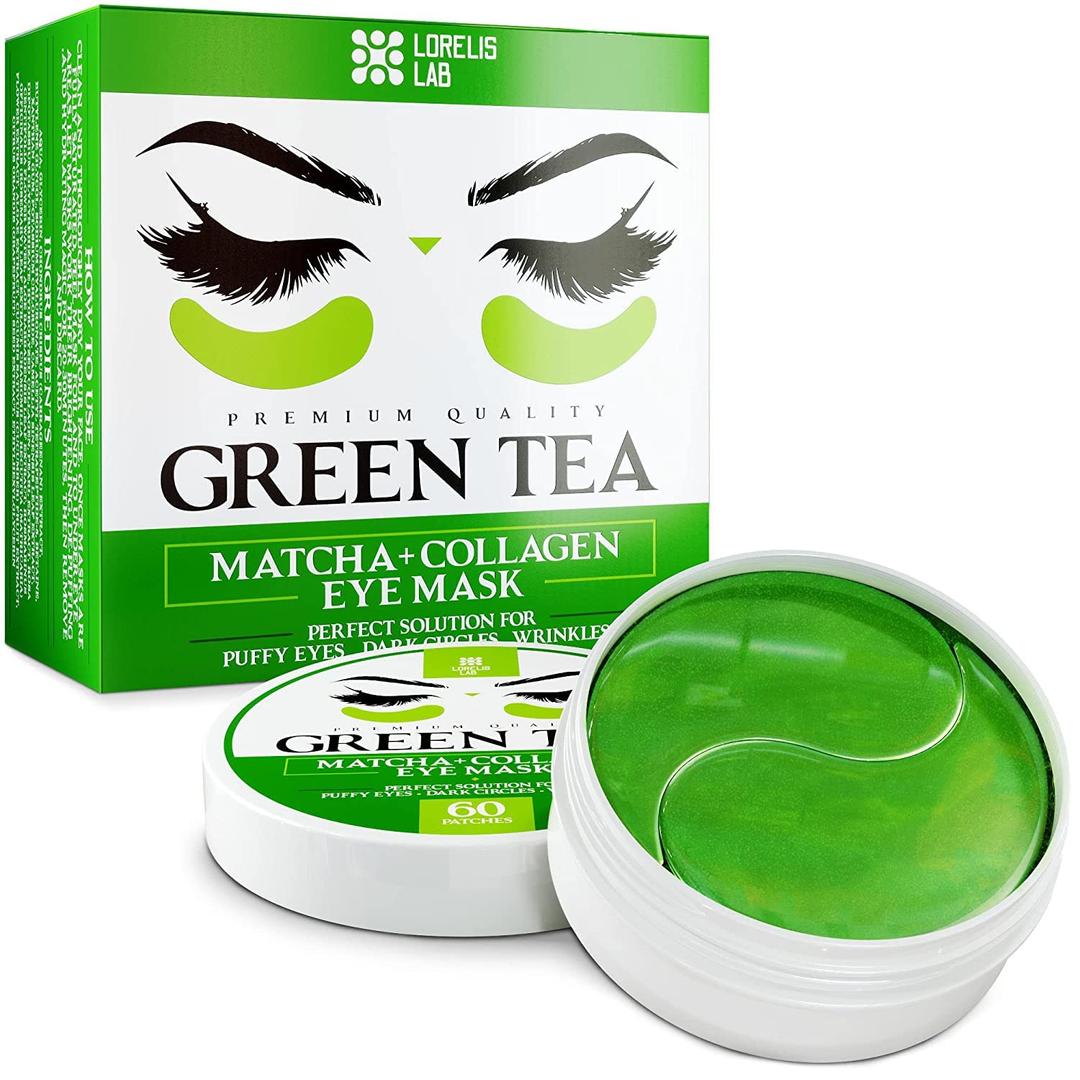 Under Eye Patches for Puffy Eyes, Dark Circles, Undereye Bags - Green Tea Skincare Treatment Mask for Wrinkles, Puffiness Reducer - Hyaluronic Acid, Collagen,Caffeine - Gifts for Women & Men - 60 Pads (1 Count (Pack of 1))