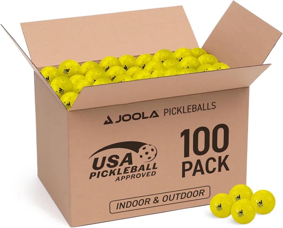 JOOLA Primo Pickleball Balls - Tournament Indoor and Outdoor Pickleball Balls - USAPA Approved - Ideally Weighted and Precision Crafted 40 Hole Design Official Size - Choose 4, 20, 100 Pack