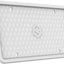 Rightcar Solutions Silicone License Plate Frame | The Original Premium Grade Silicone Car Plate Frame | Rust Proof, Rattle Proof, Weather Proof License Plate Holder (White)