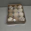 12PCS Christmas Ball Ornaments, 3.14"/80MM Boho Shatterproof Christmas Tree Hanging Ball Decorations, for Home Indoor Farmhouse Xmas Vase Bowls Filler Centerpiece Rustic Decor