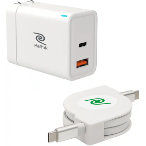 ReTrak - 70W Retractable USB-C Notebook Charger - White