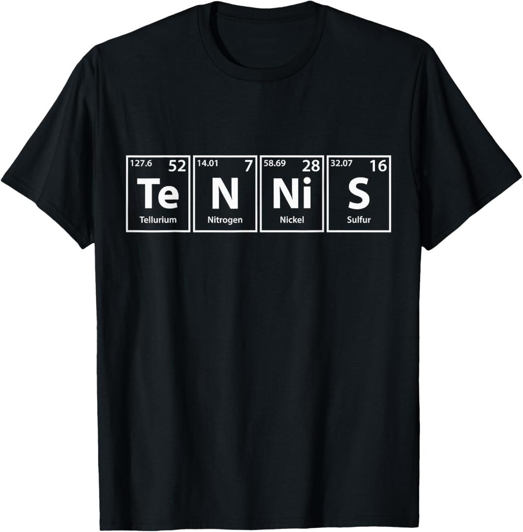 Tennis (Te-N-Ni-S) Periodic Table Elements Shirt T-Shirt L