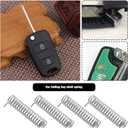 100PCS Car Remote Flip Key Blade Axis Lock Spring Stainless Steel 20mm Length 4mm Diameter 3mm Inner Diameter Key Blade Replacement Parts