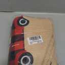 XIUSHE 4PCS Burlap Christmas Stockings Xmas Fireplace Hanging Stockings,Truck Christmas Buffalo Plaid Stocking Classic Stocking for Family Xmas Decoration Holiday Season Party Decor (4,Plaid Style)