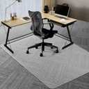 Vicwe Large Office Chair Mat for Carpeted Floors63"X51" Rectangle Desk Chair Mats with Studs for Low and No Pile Carpeted Floors, Easy Glide Computer Desk Chair Mat for Home & Offices (Transparent)